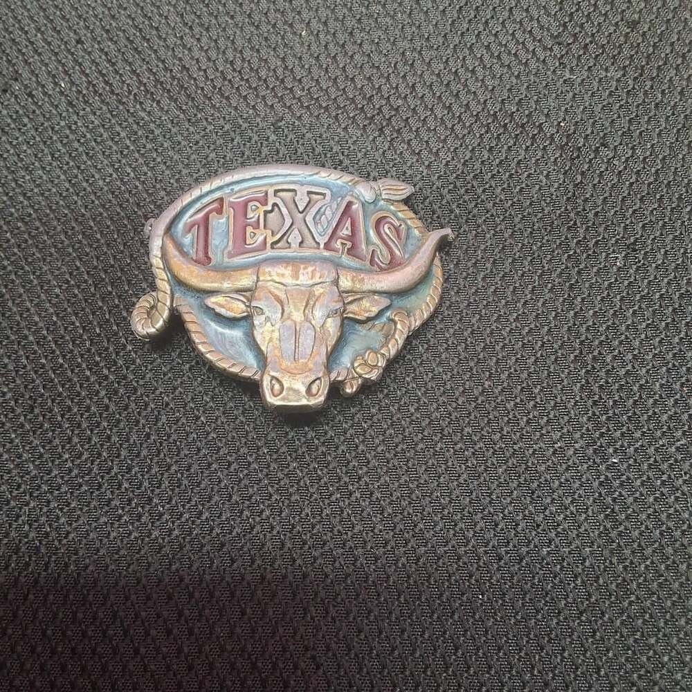 American Buckle Co. Texas Longhorn Belt Buckle Vintage 1980